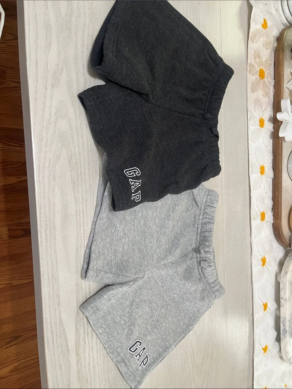 GAP Kids Fleece Shorts 2-Pack in Charcoal and Light Gray